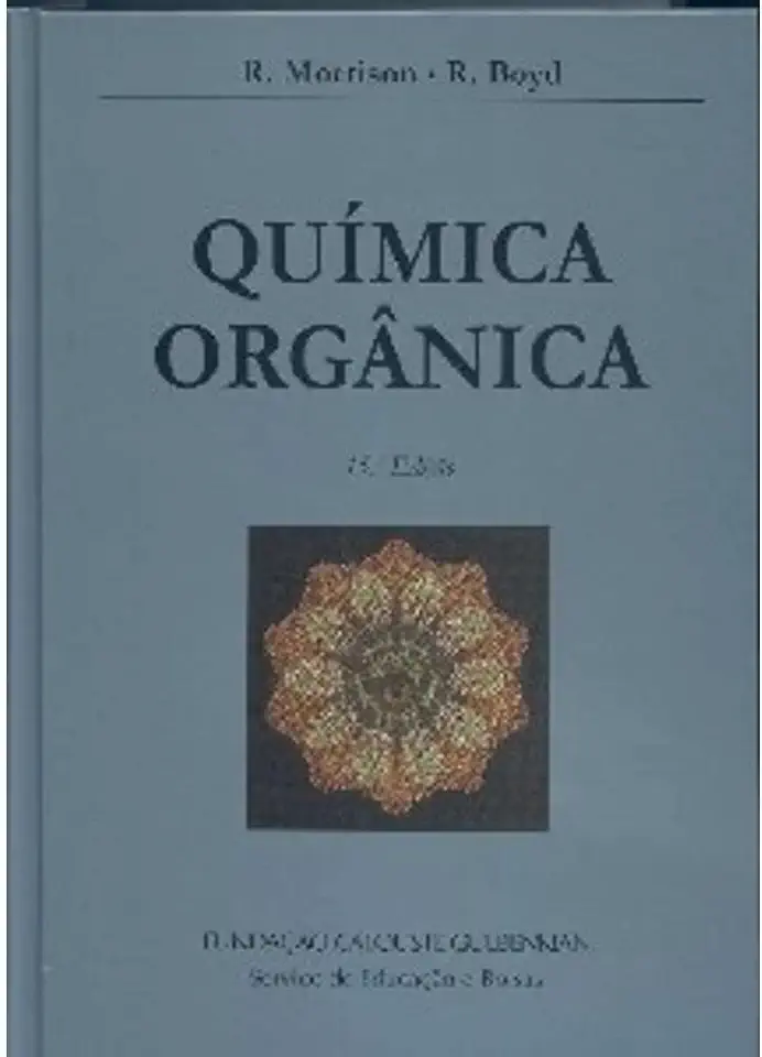 Capa do Livro Química Orgânica - R. Morrison / R. Boyd