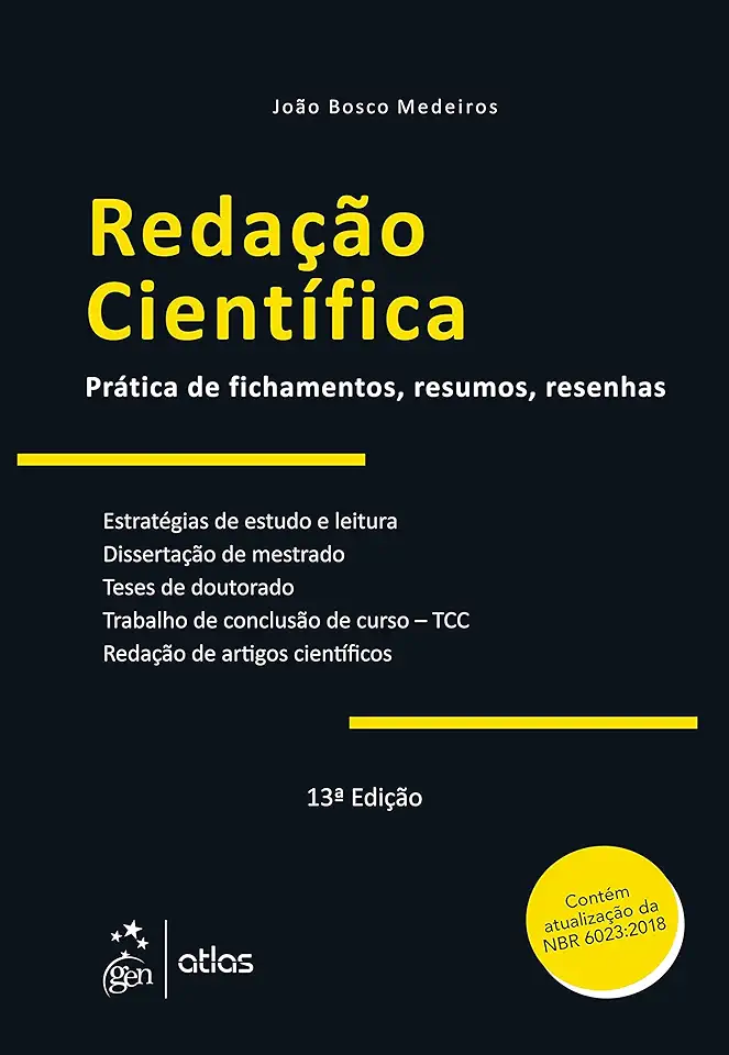 Capa do Livro Redação Científica - João Bosco Medeiros