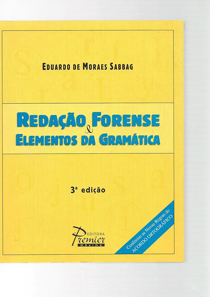 Capa do Livro Redação Forense e Elementos da Gramática - Eduardo de Moraes Sabbag