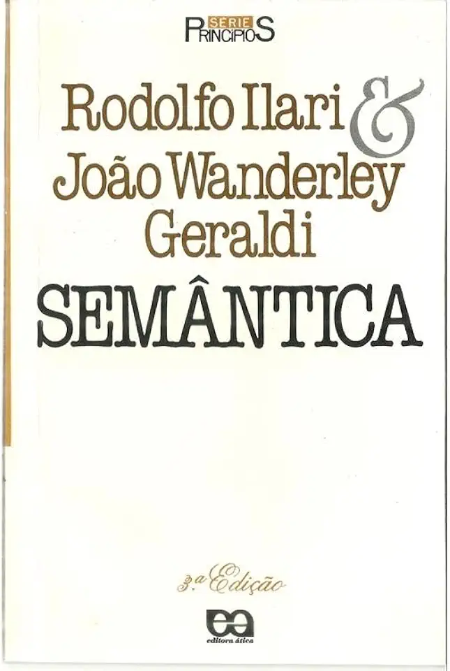 Capa do Livro Semântica - Rodolfo Ilari & João Wanderley Geraldi