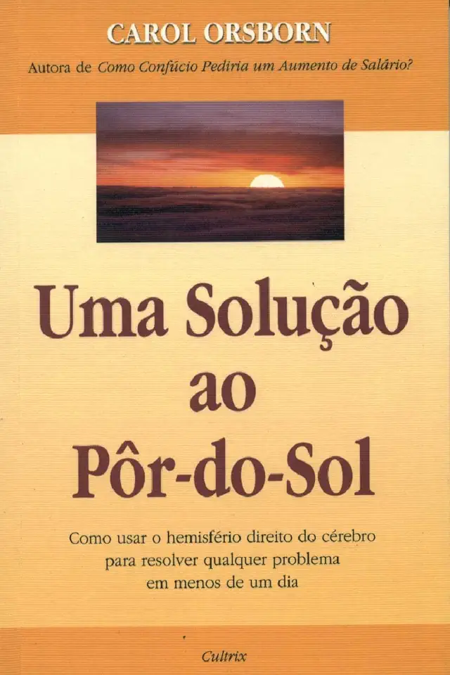 Capa do Livro Uma Solução ao Pôr-do-sol - Carol Orsborn