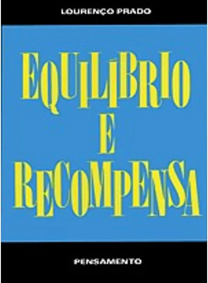 Capa do Livro Equilíbrio e Recompensa - Lourenço Prado