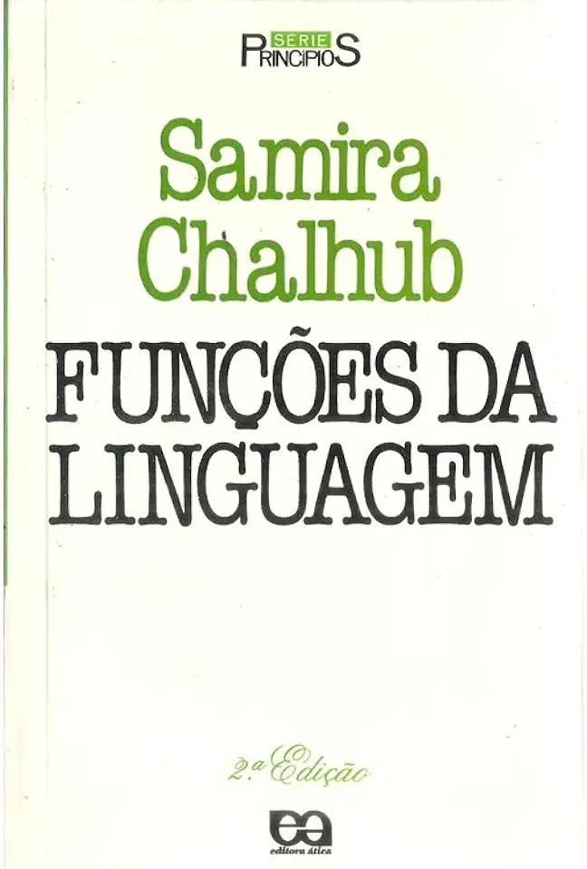 Capa do Livro Funções da Linguagem - Samira Chalhub