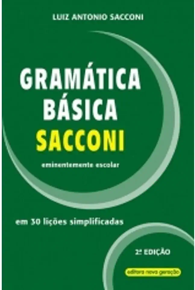 Capa do Livro Gramática Básica Sacconi - Luiz Antonio Sacconi