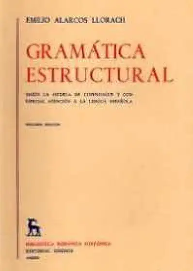 Capa do Livro Gramática Estructural - Emilio Alarcos Llorach