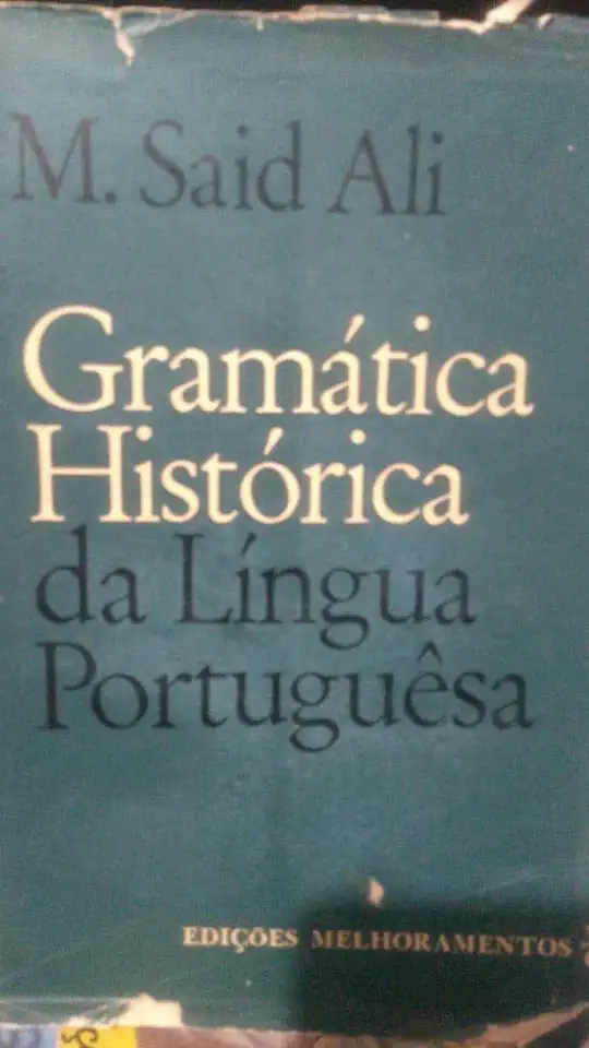 Capa do Livro Gramática Histórica da Língua Portuguesa - M. Said Ali