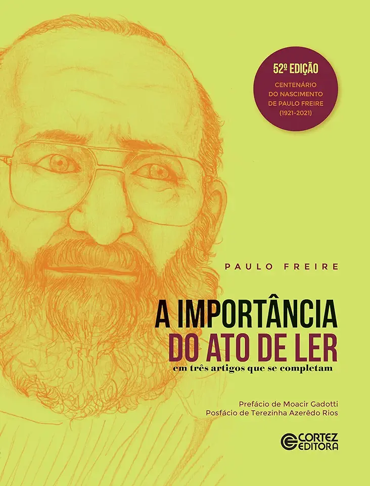 Capa do Livro A Importância do Ato de Ler - Paulo Freire