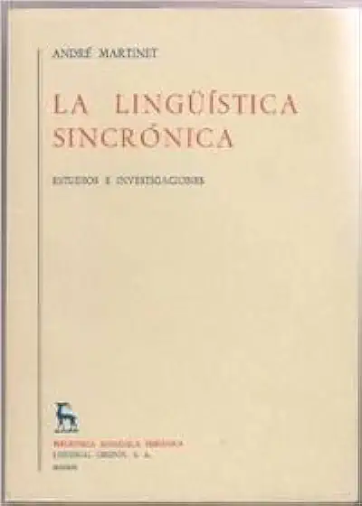 Capa do Livro A Linguística Sincrônica - André Martinet