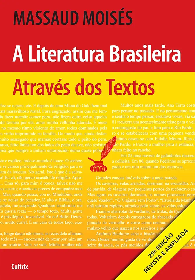 Capa do Livro A Literatura Brasileira Através dos Textos - Massaud Moisés