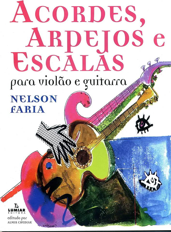 Capa do Livro Acordes, Arpejos e Escalas, para Violão e Guitarra - Nelson Faria