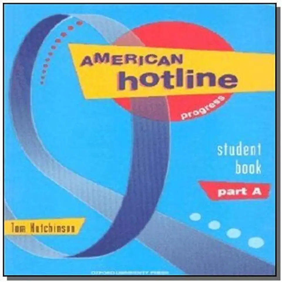 Capa do Livro American Hotline Progress Student Book - Tom Hutchinson