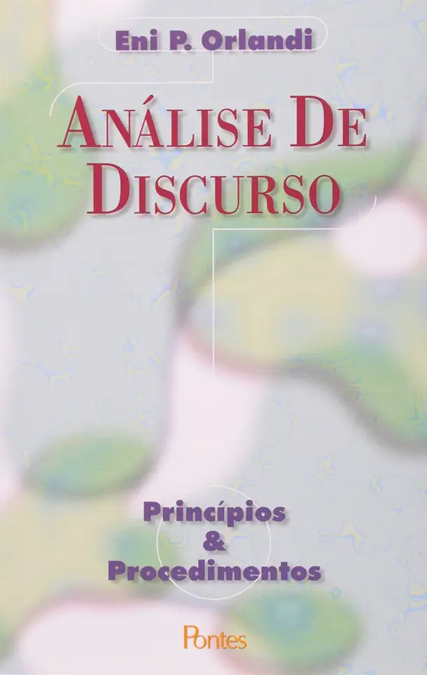 Capa do Livro Análise de Discurso - Eni P. Orlandi