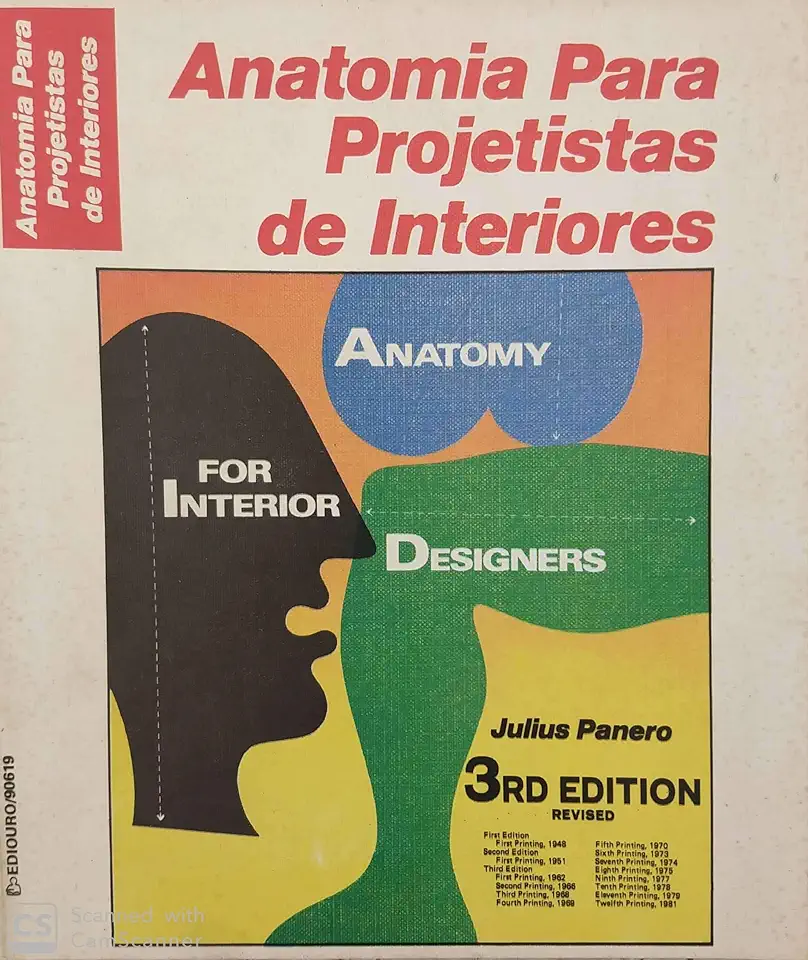 Capa do Livro Anatomia para Projetistas de Interiores - Julius Panero