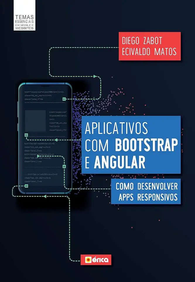 Capa do Livro Aplicativos com Bootstrap e Angular - Como desenvolver apps responsivos - Zabot, Diego