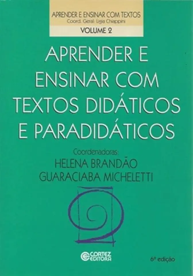 Capa do Livro Aprender e Ensinar Com Textos Didáticos e Paradidáticos Vol 2 - Helena Brandão