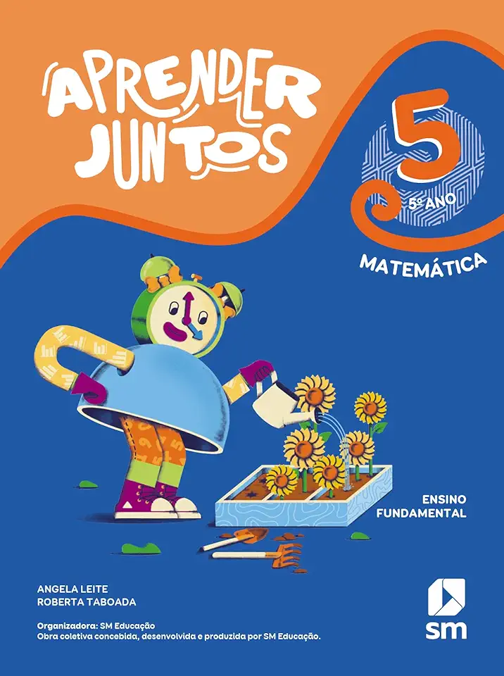 Capa do Livro Aprender Juntos Matemática 5 Bncc 2021 - 7ª Edição - Ângela Leite e Roberta Taboada