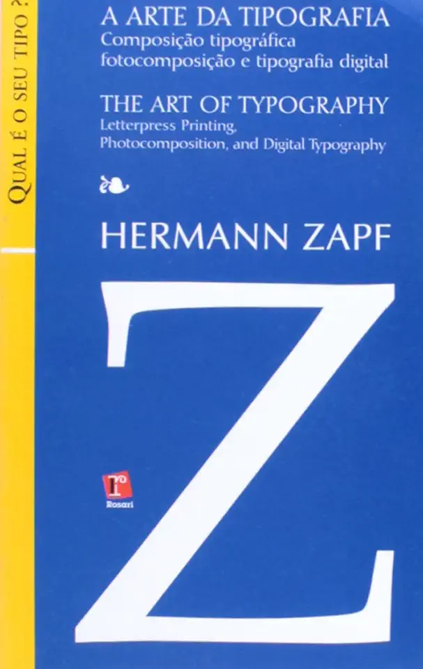 Capa do Livro Arte da Tipografia A - Hermann Zapf