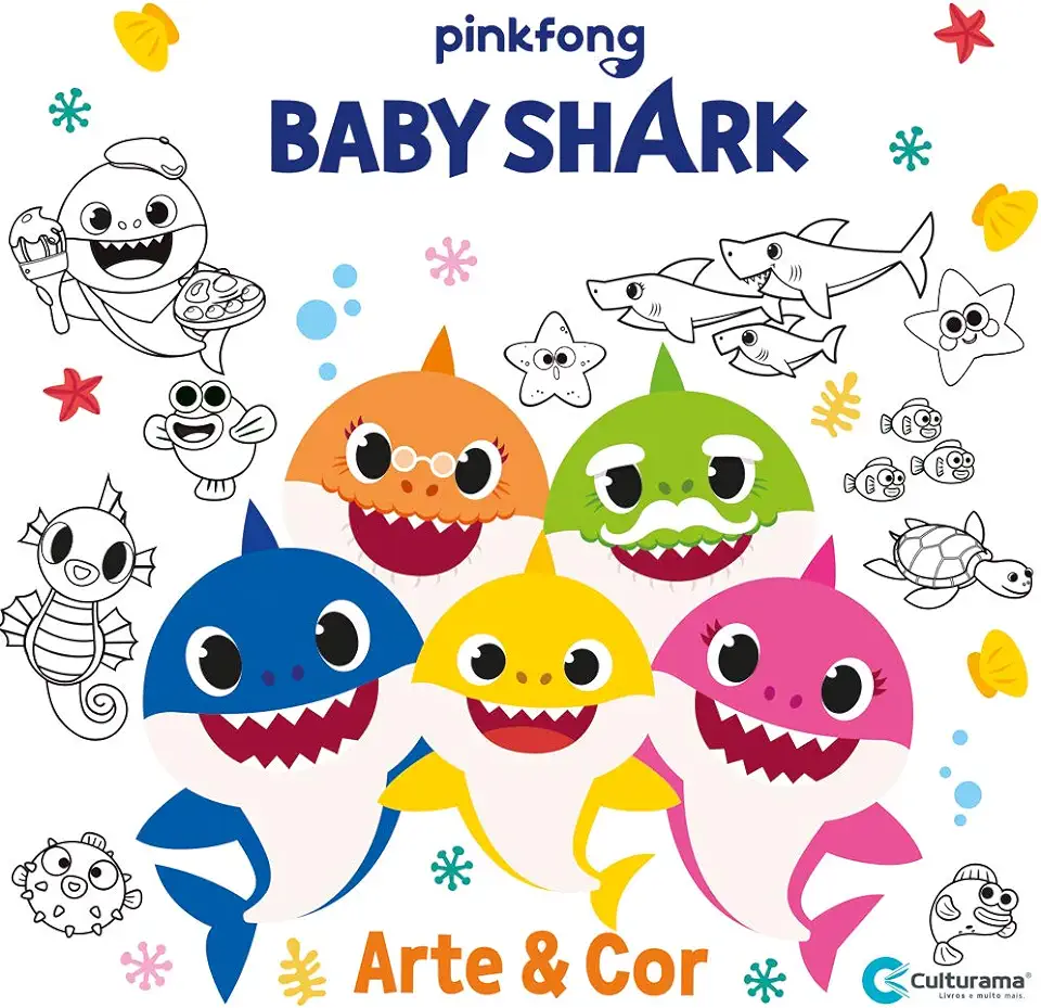 Capa do Livro Arte E Cor Baby Shark - Culturama