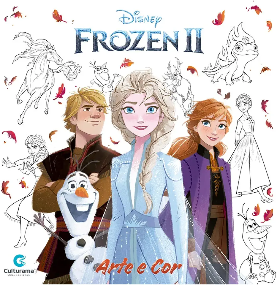 Capa do Livro Arte E Cor Frozen 2 - Culturama