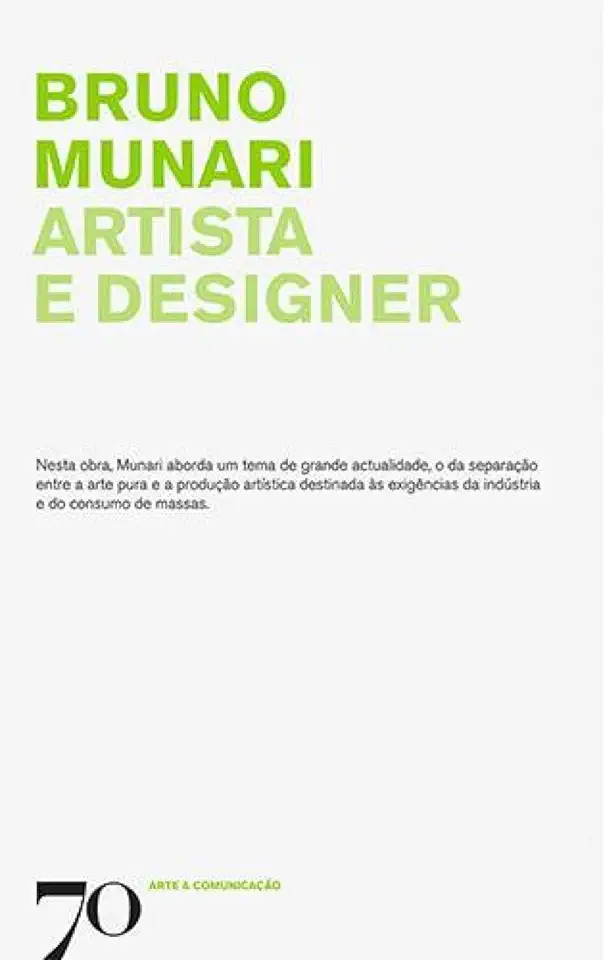 Capa do Livro Artista e Designer - Bruno Munari