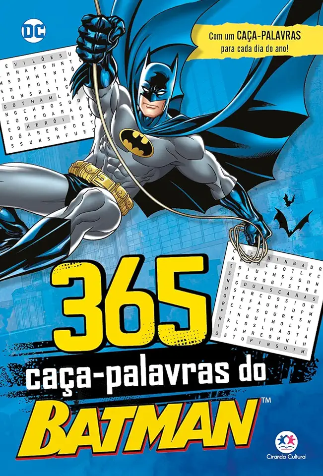 Capa do Livro Batman- 365 Caça-palavras - Barbieri, Paloma Blanca Alves