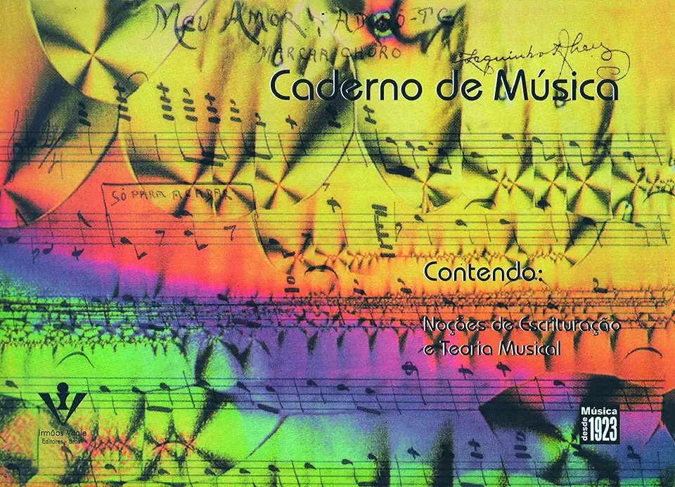 Capa do Livro Caderno de música - 6 pautas - Vários autores