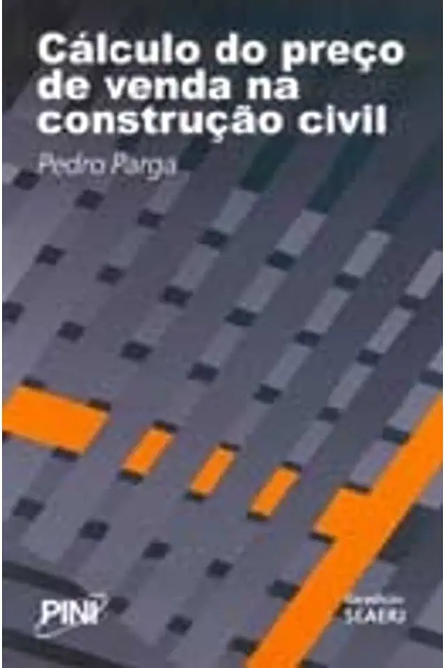 Capa do Livro Calculo do Preco de Venda na Construcao Civil - Pedro Parga