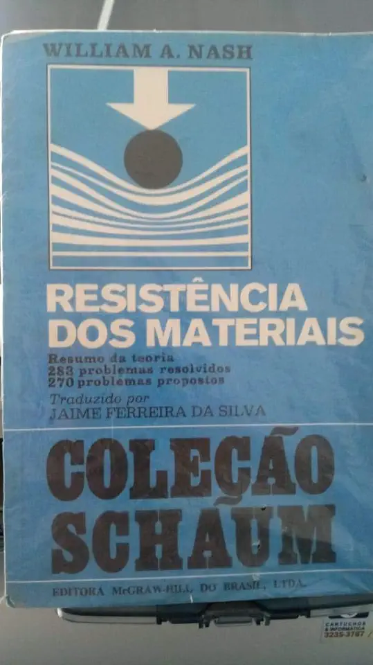 Capa do Livro Coleção Schaum - Resistência dos Materiais - William A. Nash