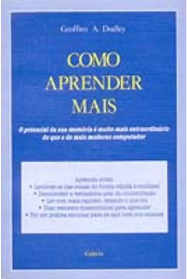 Capa do Livro Como Aprender Mais - Geoffrey A. Dudley