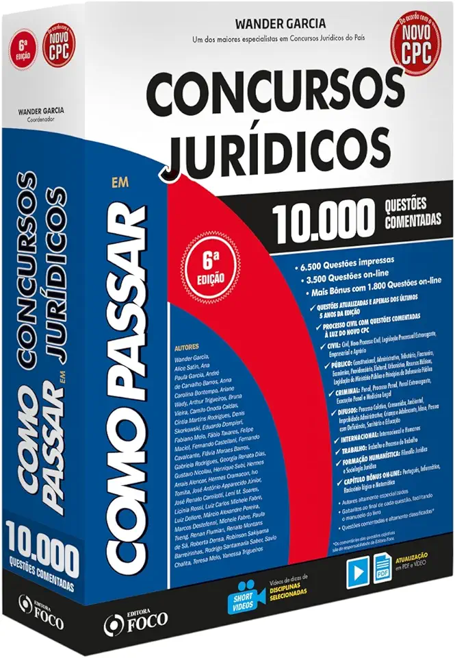 Capa do Livro Como Passar Em Concursos Juridicos - Wander Garcia