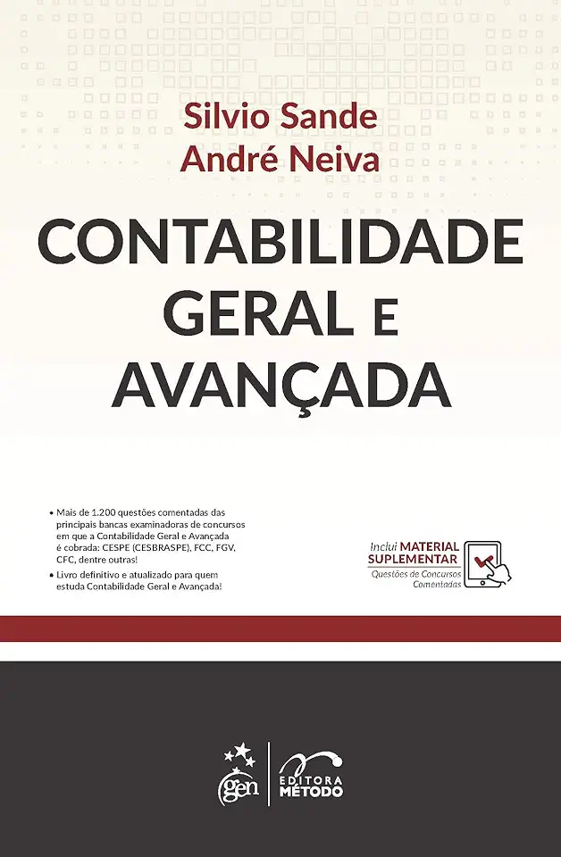 Capa do Livro Contabilidade Geral e Avançada - Sande, Silvio; Neiva, André