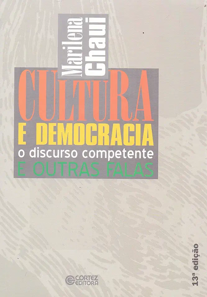 Capa do Livro Cultura e Democracia - Marilena Chaui