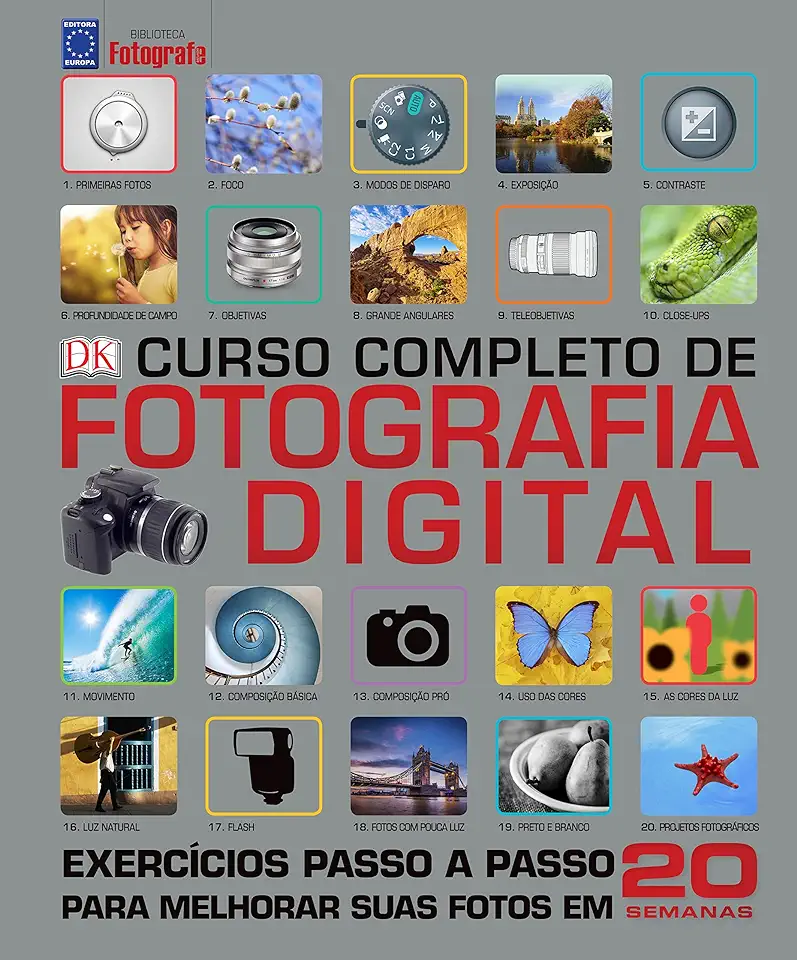 Capa do Livro Curso Completo de Fotografia Digital - Editora Europa