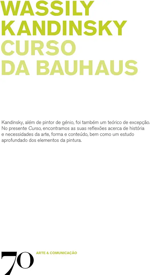 Capa do Livro Curso da Bauhaus - Wassily Kandinsky