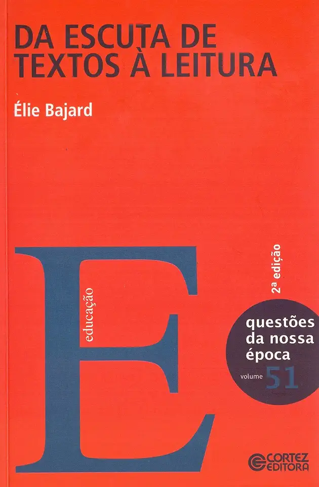 Capa do Livro Da escuta de textos à leitura - Élie Bajard