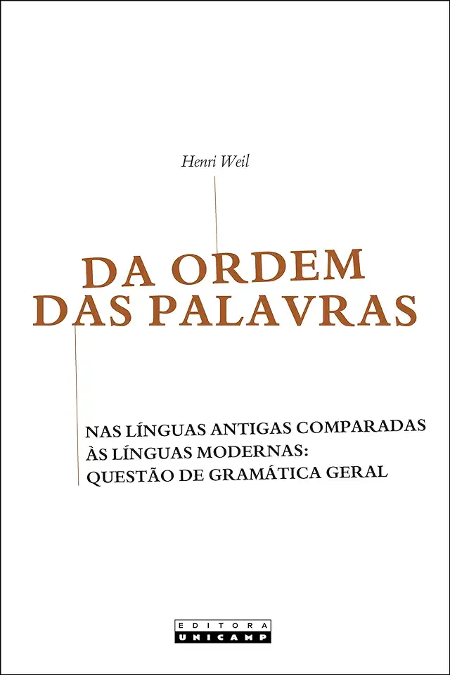 Capa do Livro Da Ordem Das Palavras - Henri Weil