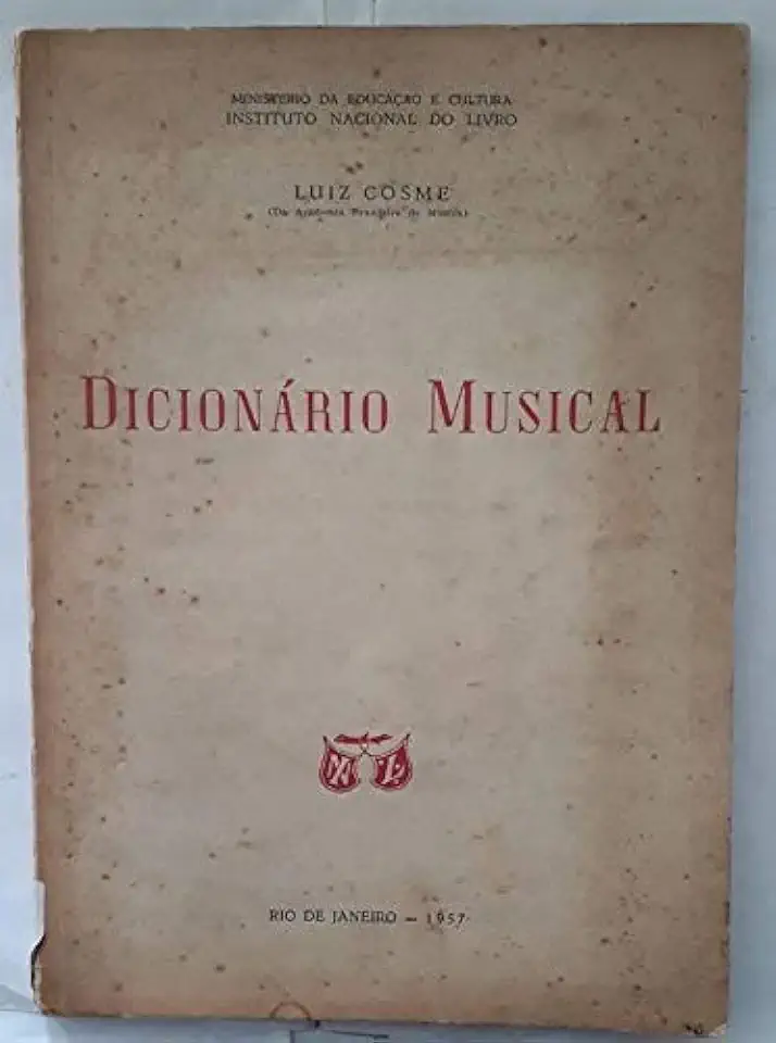 Capa do Livro Dicionário Musical - Luiz Cosme