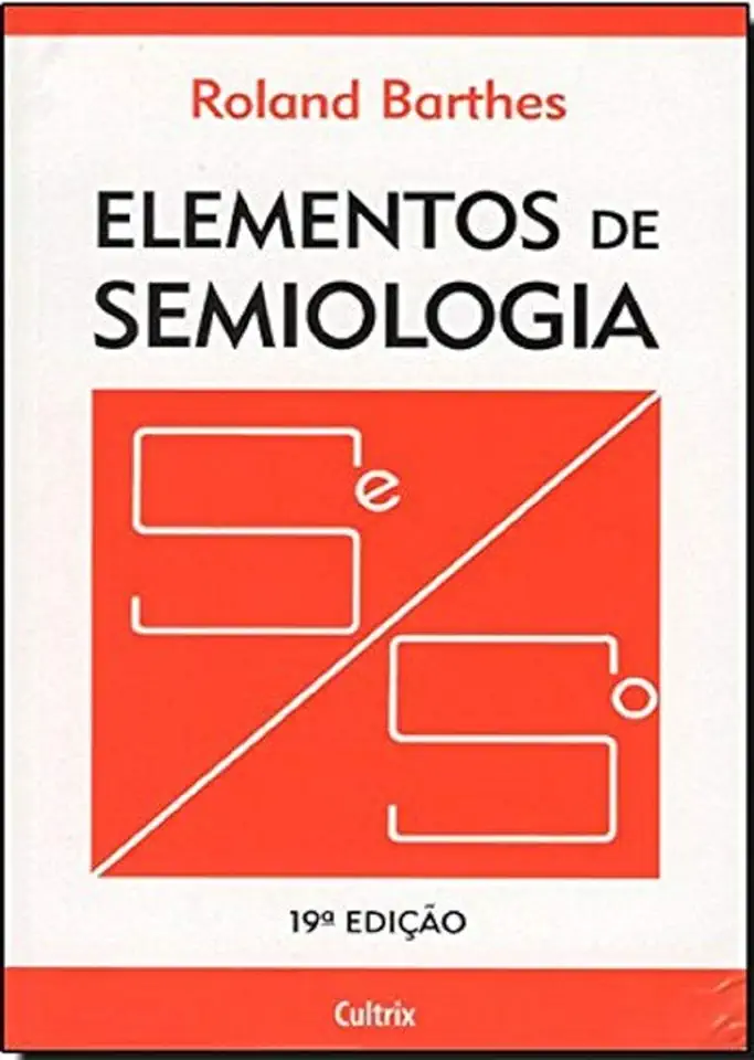 Capa do Livro Elementos de Semiologia - Roland Barthes