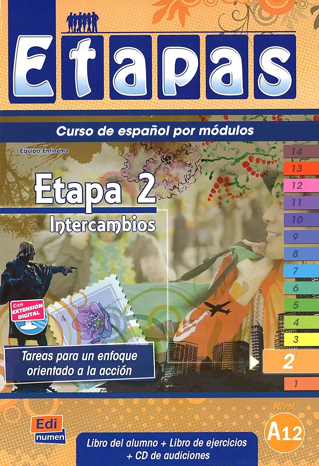 Capa do Livro ETAPAS ETAPA 2 - A1.2 - ALUMNO + CD - EQUIPO ENTINEMA