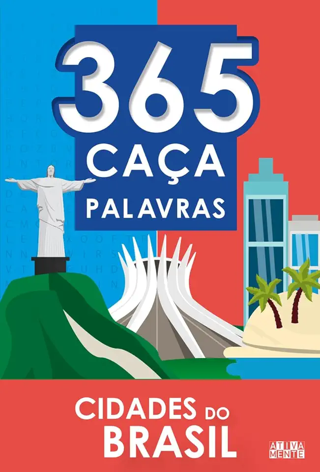 Capa do Livro 365 Caça-palavras - Cidades do Brasil - Editora Ciranda Cultural