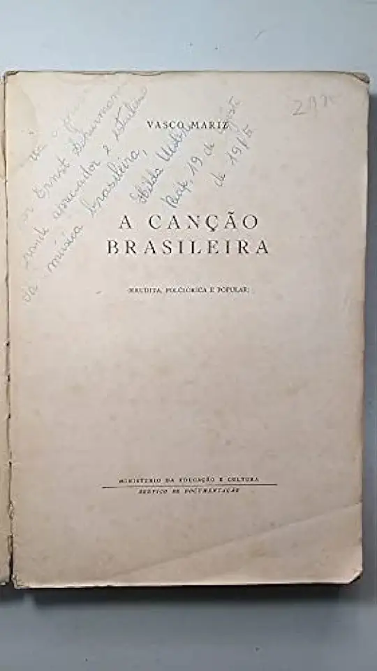 Capa do Livro A Canção Brasileira - Vasco Mariz