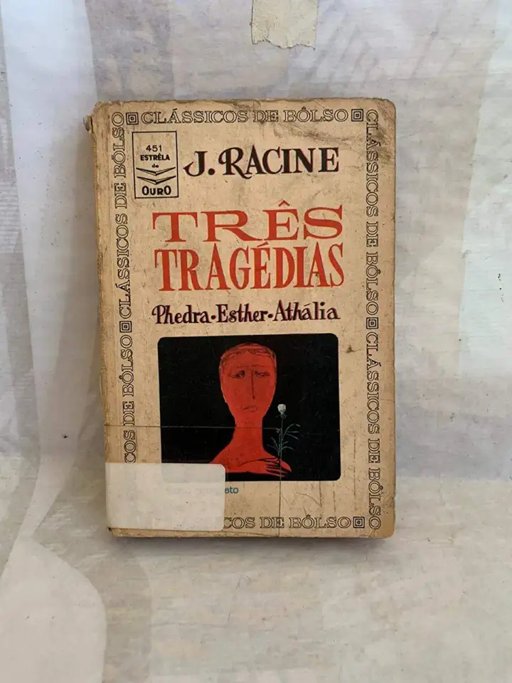 Capa do Livro Três Tragédias Phedra Esther Athália - J. Racine