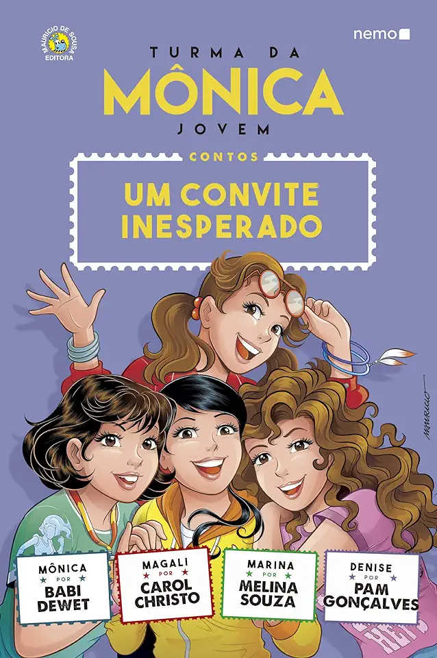 Capa do Livro Turma da Mônica Jovem: Um Convite Inesperado - Babi Dewet, Carol Christo, Mauricio de Sousa