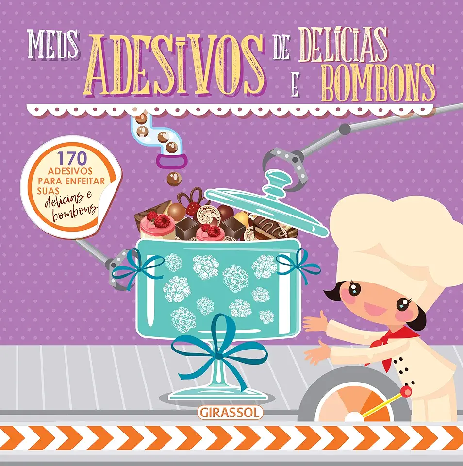 Capa do Livro Um Doce de Adesivo: - Meus Adesivos de Delícias e Bombons - Susaeta Ediciones - Espanha