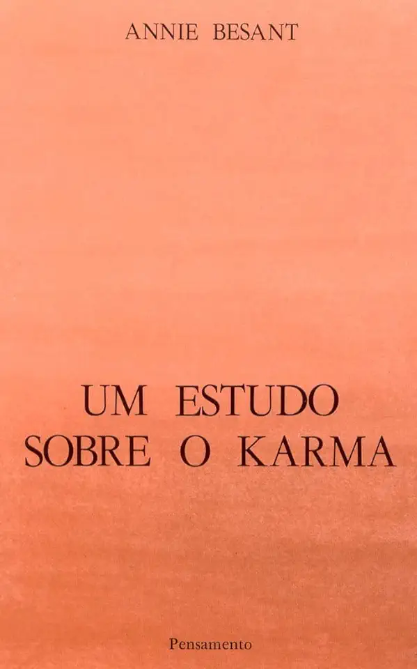 Capa do Livro Um Estudo Sobre o Karma - Annie Besant