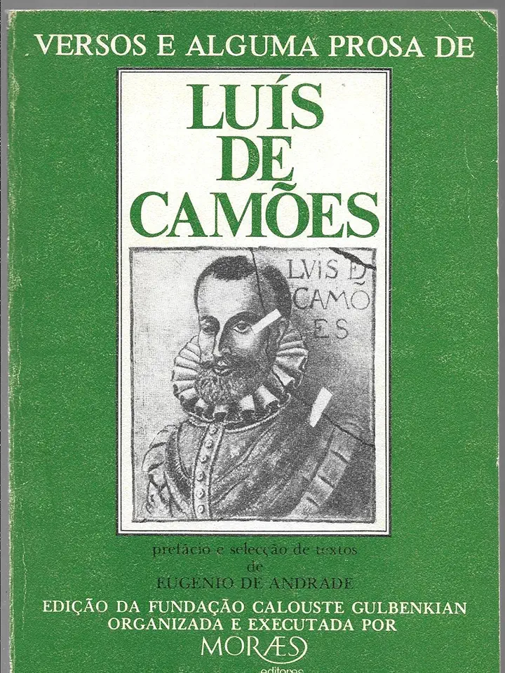 Capa do Livro Versos e Alguma Prosa de Luís de Camões - Eugenio de Andrade