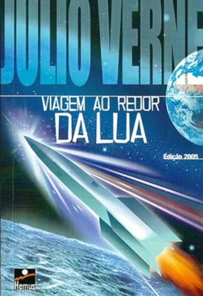 Capa do Livro Viagem ao Redor da Lua - Julio Verne