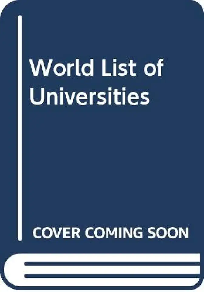 Capa do Livro World List of Universities - Macmillan