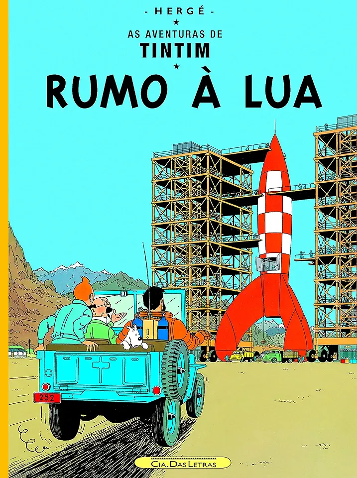 Capa do Livro Rumo À Lua - Hergé