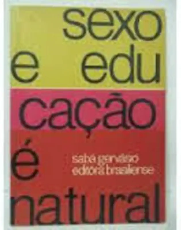 Capa do Livro Sexo e Educação é Natural - Sabá Gervásio